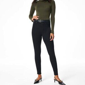 EUC Women's SPANX Pull-On Ankle Skinny Jeans #20278Q Faded Black | Size LP‎